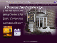 Tablet Screenshot of heatherssalonandspa.com